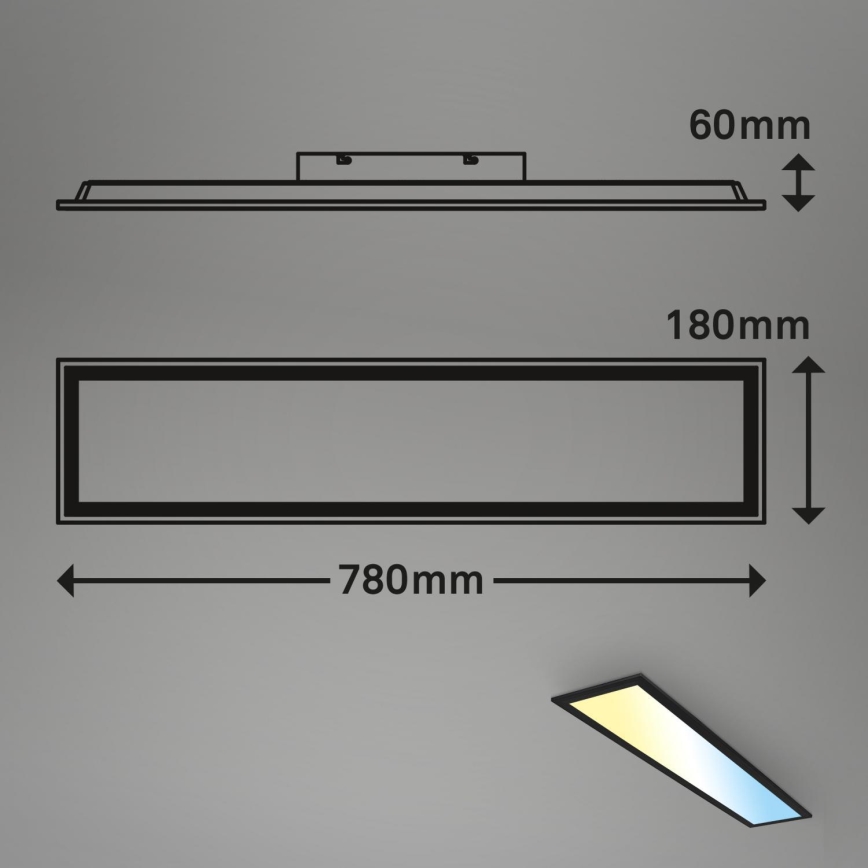 Brilo - LED Пристельова панель з регулюванням яскравості LED/24,5W/230V 3000-6500K + пульт дистанційного керування