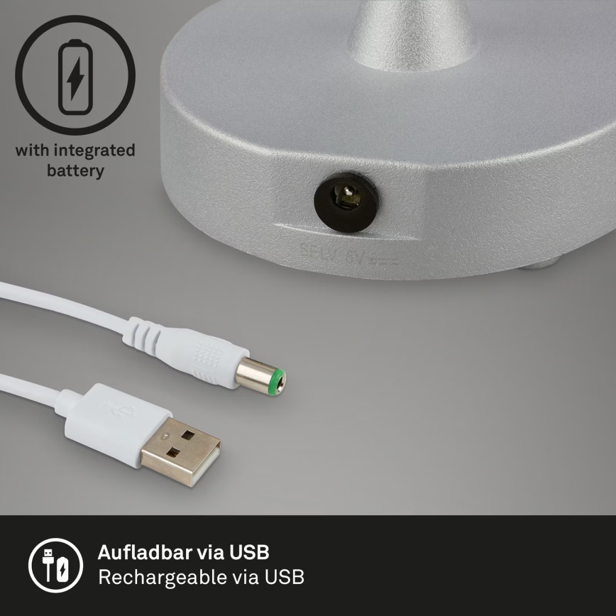Brilo - LED регульована акумуляторна настільна лампа для зовнішнього використання OLANA LED/3W/5V IP44