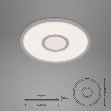 Brilo - LED RGB Стельовий світильник з регулюванням яскравості CENTRO LED/24W/230V 2700-6500K Wi-Fi Tuya + пульт дистанційного керування