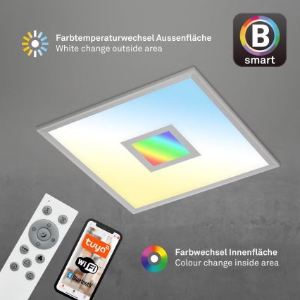 Brilo - LED RGB Стельовий світильник з регулюванням яскравості CENTRO LED/24W/230V 2700-6500K Wi-Fi Tuya + пульт дистанційного керування
