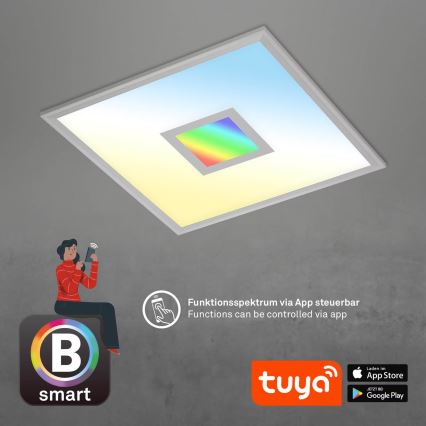 Brilo - LED RGB Стельовий світильник з регулюванням яскравості CENTRO LED/24W/230V 2700-6500K Wi-Fi Tuya + пульт дистанційного керування