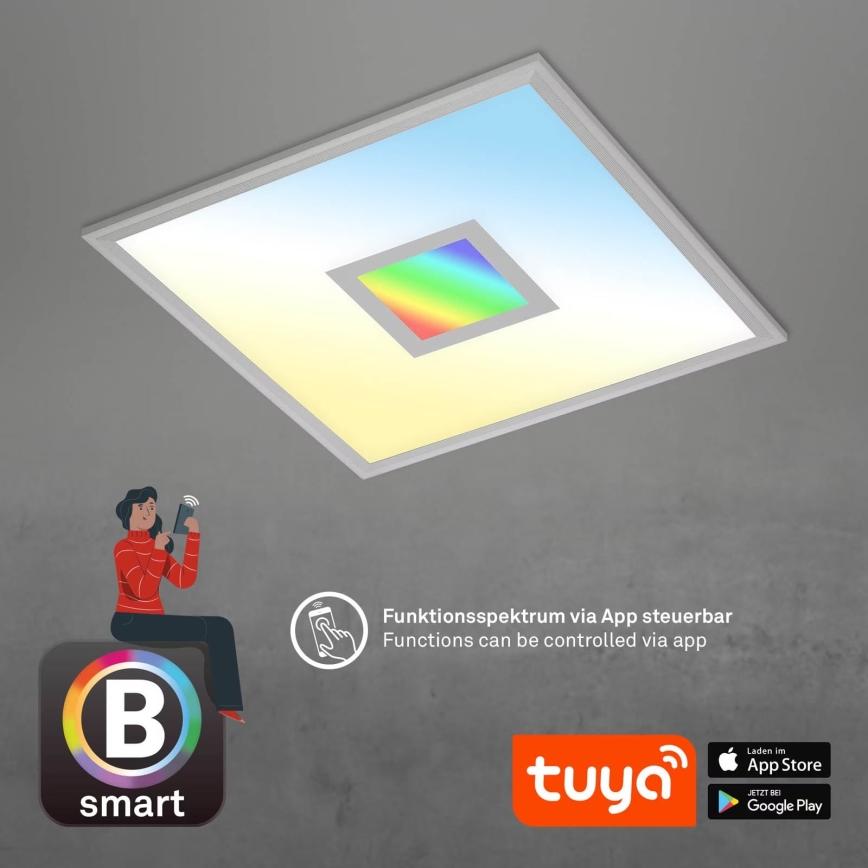 Brilo - LED RGB Стельовий світильник з регулюванням яскравості CENTRO LED/24W/230V 2700-6500K Wi-Fi Tuya + пульт дистанційного керування