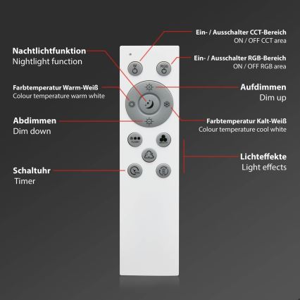 Brilo - LED RGB Стельовий світильник з регулюванням яскравості CENTRO LED/24W/230V 2700-6500K Wi-Fi Tuya + пульт дистанційного керування