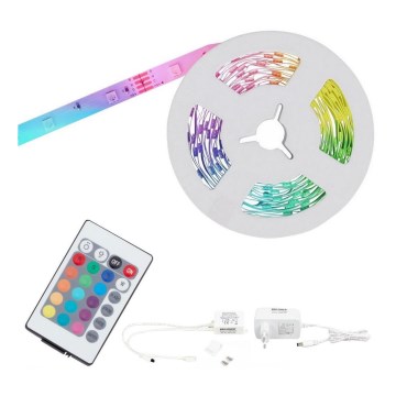 Brilo - LED RGB Стрічка з регулюванням яскравості 11,5м LED/24W/230V + пульт дистанційного керування