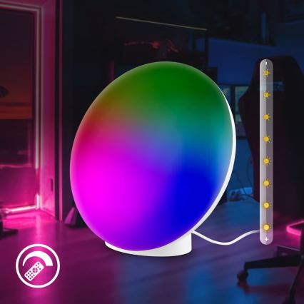 Brilo - LED RGBIC Настільна акумуляторна лампа TARA з регулюванням яскравості LED/6W/5V 3000-6500K Wi-Fi Tuya + пульт дистанційного керування