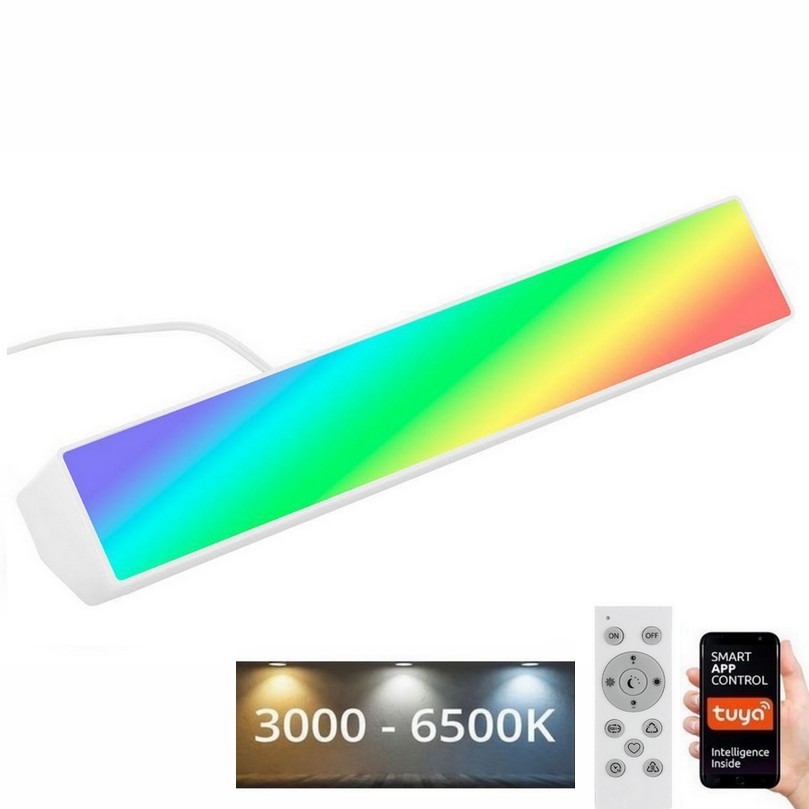 Brilo - LED RGBW Настільна лампа з регулюванням яскравості LED/9W/230V 3000-6500K Wi-Fi Tuya + пульт дистанційного керування