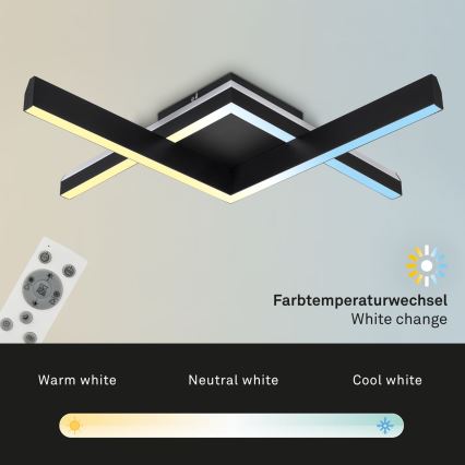 Brilo - LED RGBW Пристельова люстра з регулюванням яскравості FRAME 2xLED/9W/230V 2700-6500K + пульт дистанційного керування