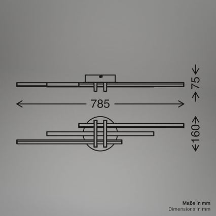 Brilo - LED стельовий світильник TINKA LED/21W/230V 3000K мідний