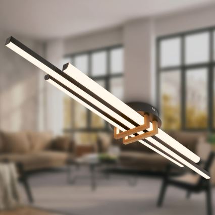 Brilo - LED стельовий світильник TINKA LED/30W/230V 3000K чорний