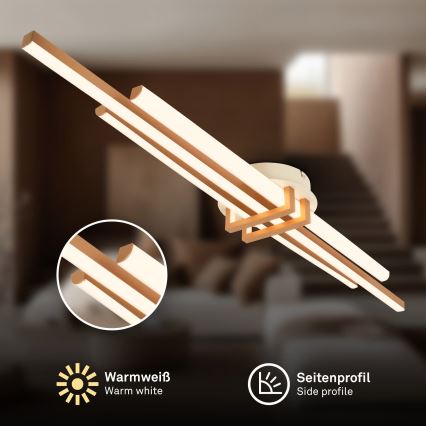 Brilo - LED стельовий світильник TINKA LED/30W/230V 3000K мідний