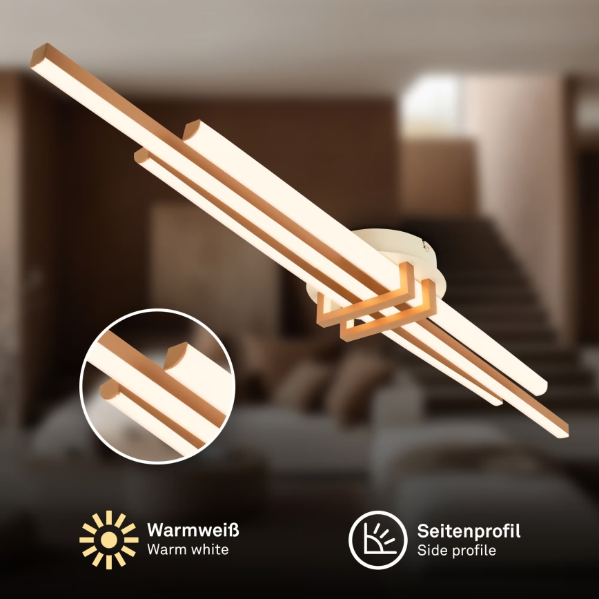 Brilo - LED стельовий світильник TINKA LED/30W/230V 3000K мідний