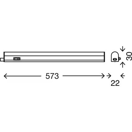 Brilo - LED світильник під шафу LED/8W/230V 4000K 58,5 cm