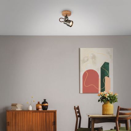 Brilo - LED точковий світильник TAHUN 1xGU10/5W/230V 3000K коричневий