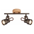 Brilo - LED точковий світильник TAHUN 2xGU10/5W/230V 3000K коричневий