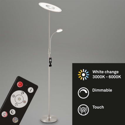 Brilo - LED Торшер з регулюванням яскравості LED/29,5W/230V + LED/3,5W 3000-6000K + пульт дистанційного керування