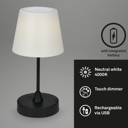 Brilo - LED Вулична з регулюванням яскравості акумуляторна лампа LED/3W/5V IP44 2000 mAh