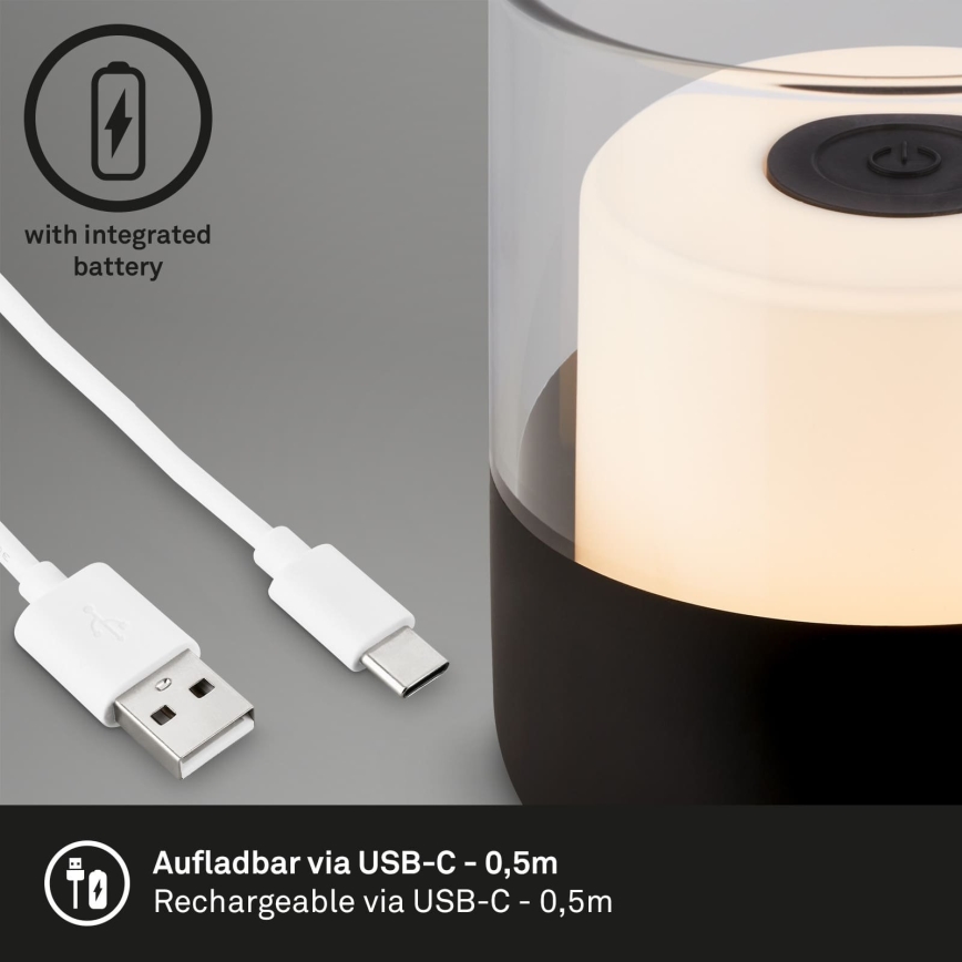 Brilo - LED з можливістю затемнення зовнішня акумуляторна настільна лампа LILET LED/2W/5V IP44