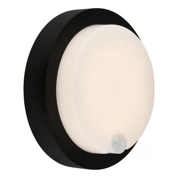 Brilo - LED зарядний зовнішній настінний світильник зі сенсором LED/4 Вт/5 В 4400 мА·год IP44 чорний