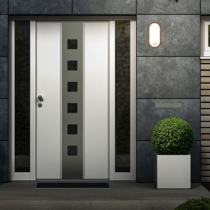 Brilo - LED зовнішній настінний світильник з датчиком руху та датчиком сутінків RUCH LED/12W/230V IP65 чорний