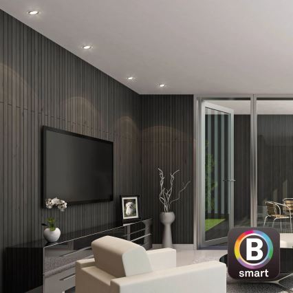 Brilo - НАБІР 3x LED RGBW Світильник для ванної з регулюванням яскравості 1xGU10/4,9W/230V 2700-6500K Wi-Fi Tuya IP23 + пульт дистанційного керування