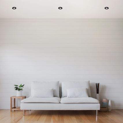 Brilo - НАБІР 3x Вбудований стельовий LED світильник для ванної 1xGU10/5W/230V IP23 чорний