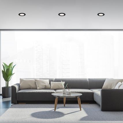 Brilo - НАБІР 3x Вбудований стельовий LED світильник для ванної FLAT LED/7W/230V IP44