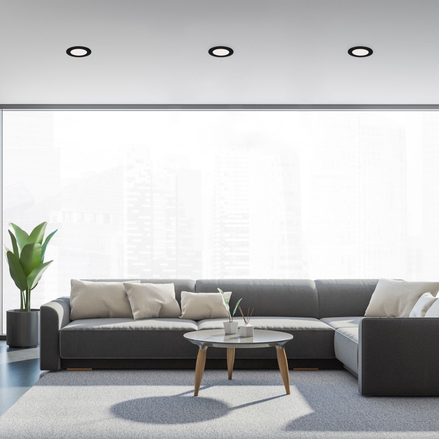 Brilo - НАБІР 3x Вбудований стельовий LED світильник для ванної FLAT LED/7W/230V IP44