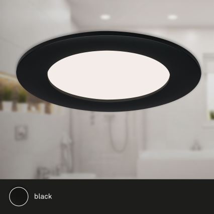Brilo - НАБІР 3x Вбудований стельовий LED світильник для ванної FLAT LED/7W/230V IP44