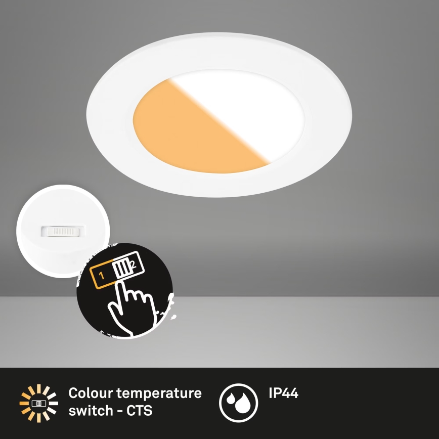 Brilo - НАБІР 3x Вбудований стельовий LED світильник для ванної LED/4W/230V IP44 3000/4000K білий