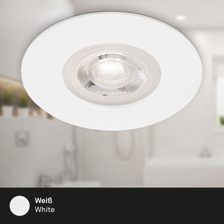 Brilo - НАБІР 4x Вбудований стельовий LED світильник для ванної LED/4,9W/230V IP44 білий