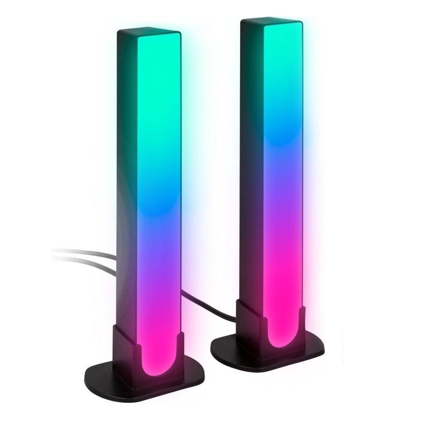 Brilo - НАБОР 2x Светодиодная настольная RGBIC-лампа с регулированием яркости LED/12W/230V 3000-6500K Wi-Fi Tuya