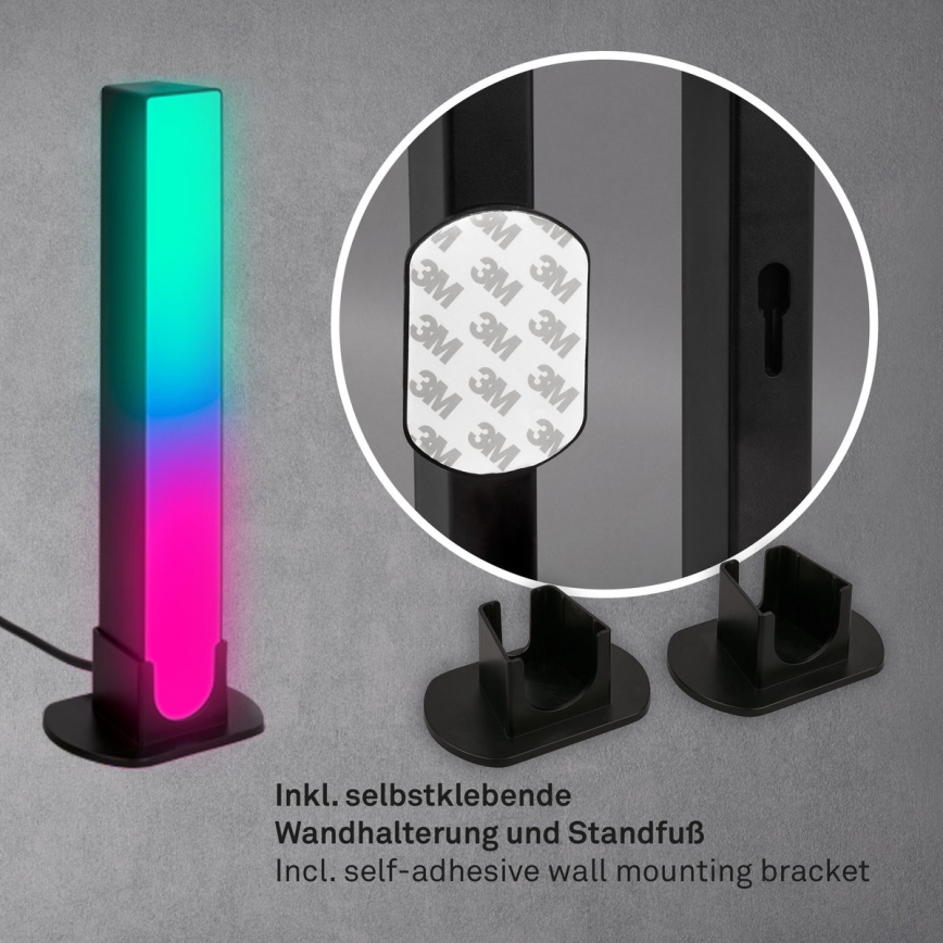 Brilo - НАБОР 2x Светодиодная настольная RGBIC-лампа с регулированием яркости LED/12W/230V 3000-6500K Wi-Fi Tuya