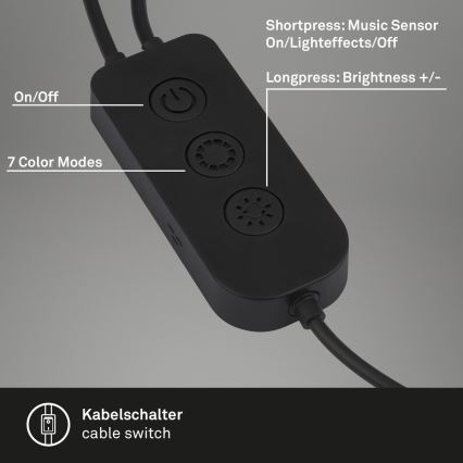Brilo - НАБОР 2x Светодиодная настольная RGBIC-лампа с регулированием яркости LED/12W/230V 3000-6500K Wi-Fi Tuya