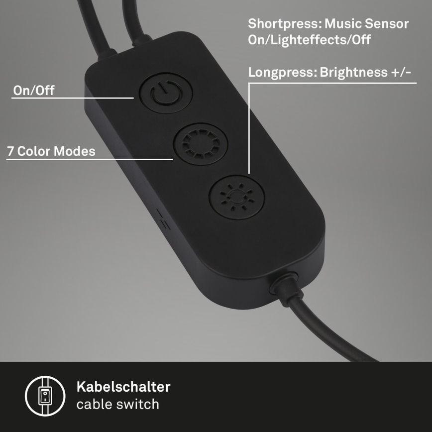 Brilo - НАБОР 2x Светодиодная настольная RGBIC-лампа с регулированием яркости LED/12W/230V 3000-6500K Wi-Fi Tuya