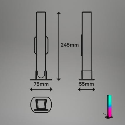 Brilo - НАБОР 2x Светодиодная настольная RGBIC-лампа с регулированием яркости LED/12W/230V 3000-6500K Wi-Fi Tuya
