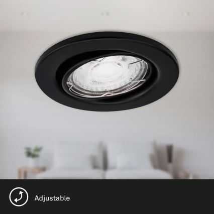 Brilo - НАБОР 3x Светодиодный встроенный светильник для ванной комнаты 1xGU10/5W/230V IP23 черный
