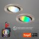 Brilo - НАБОР 3x Светодиодный RGBW-светильник для ванной комнаты с регулированием яркости 1xGU10/4,9W/230V 2700-6500K Wi-Fi Tuya IP23 + дистанционное управление