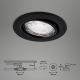 Brilo - НАБОР 3x Светодиодный встроенный светильник для ванной комнаты 1xGU10/5W/230V IP23 черный