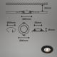 Brilo - НАБОР 4x Светодиодный встроенный светильник для ванной комнаты LED/4,9W/230V IP44 черный