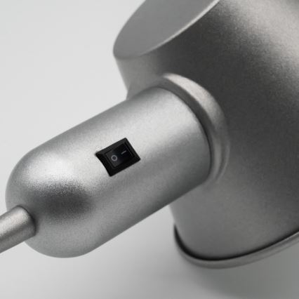 Brilo - Настільна лампа 1xE27/10W/230V матовий хром