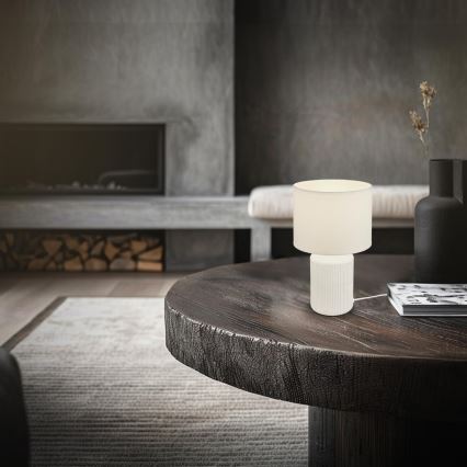 Брило - Настільна лампа ІНО 1хЕ14/10 Вт/230 В біла