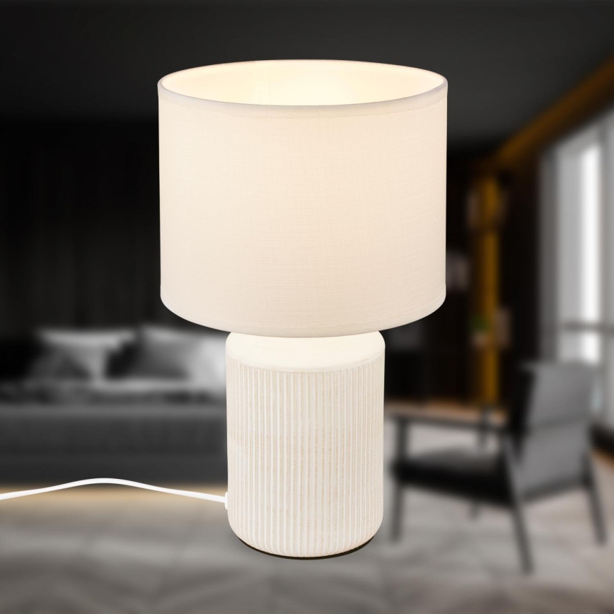 Брило - Настільна лампа ІНО 1хЕ14/10 Вт/230 В біла