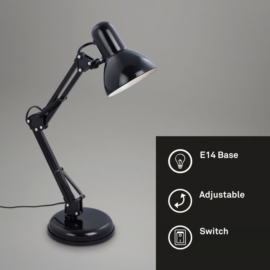 Brilo - Настільна лампа PIXA 1xE14/25W/230V чорна