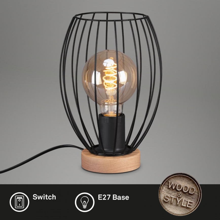 Brilo - Настільна лампа WAKTU 1xE27/25W/230V каучук