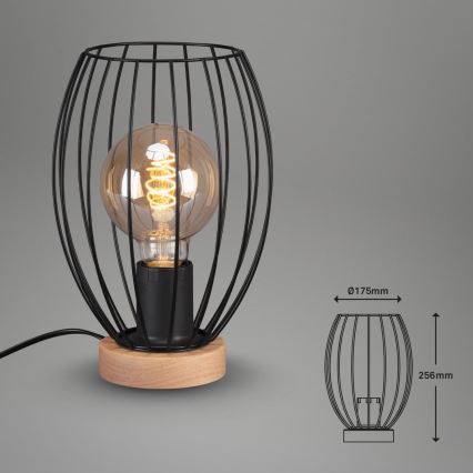 Brilo - Настільна лампа WAKTU 1xE27/25W/230V каучук