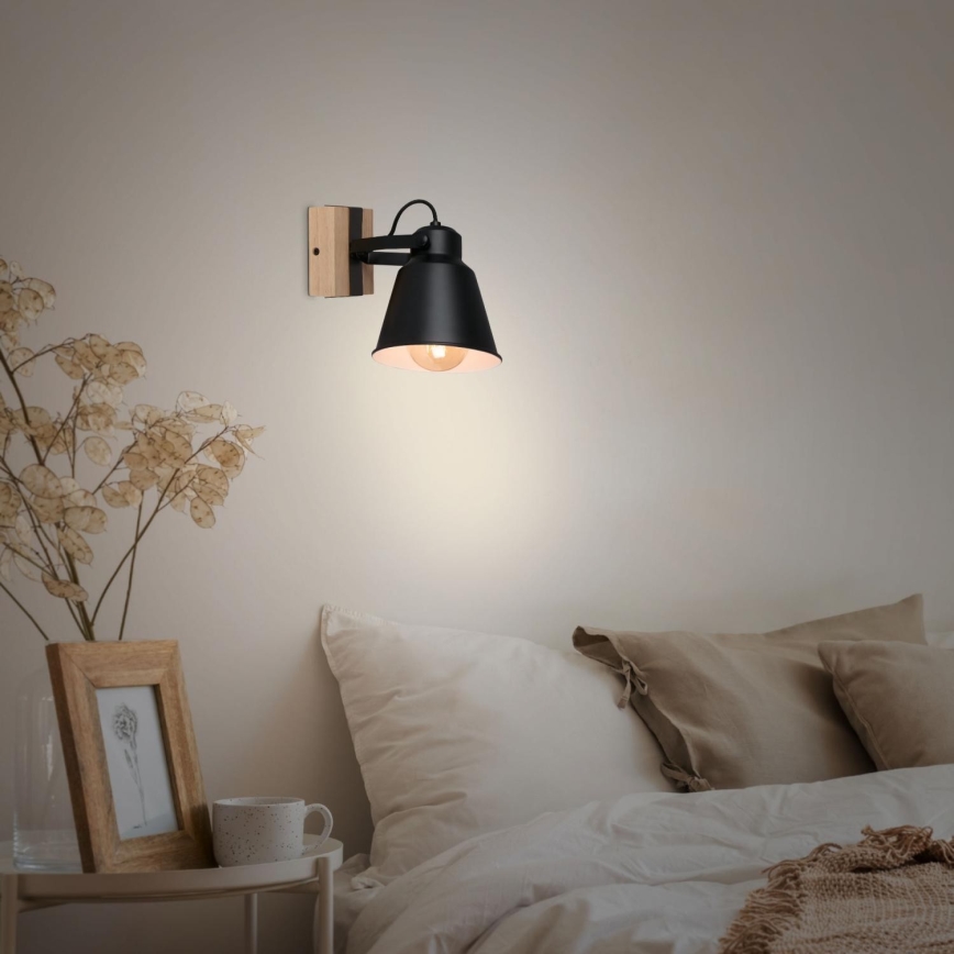 Brilo - Настінний точковий світильник TALLE  1xE27/40W/230V каучук