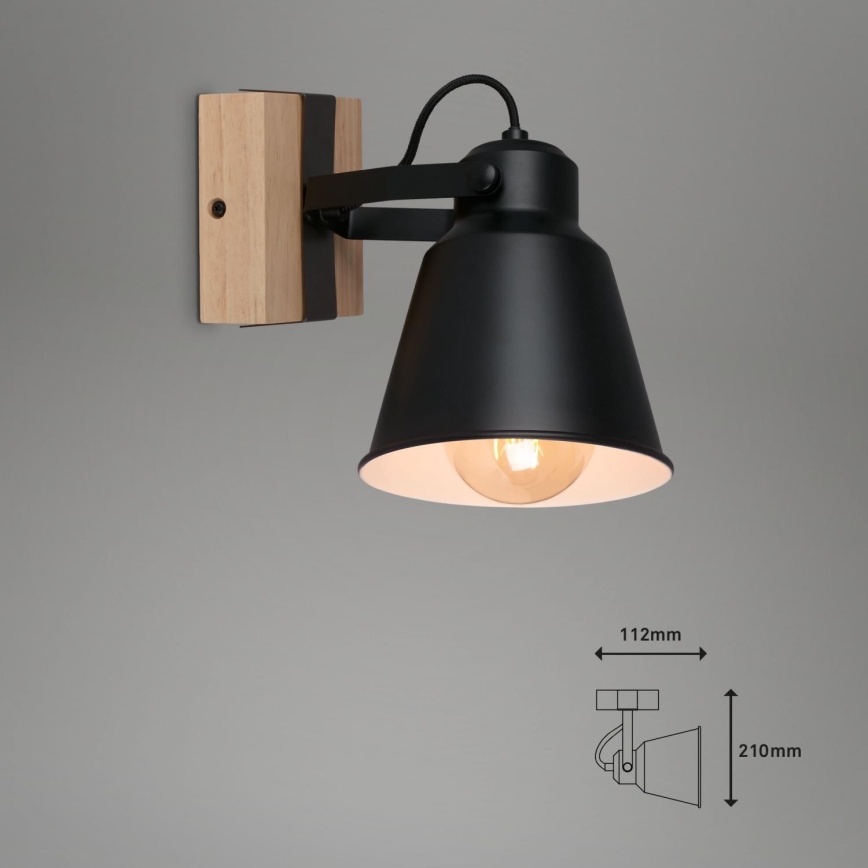 Brilo - Настінний точковий світильник TALLE  1xE27/40W/230V каучук