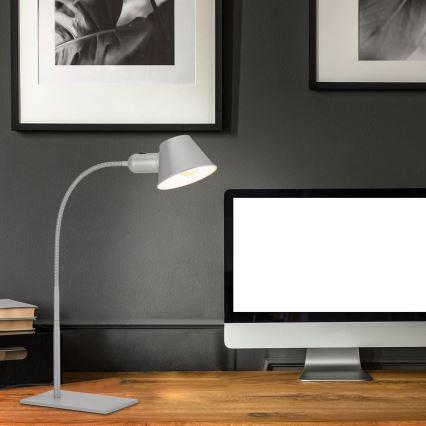 Brilo - Настольная лампа 1xE27/10W/230V матовый хром