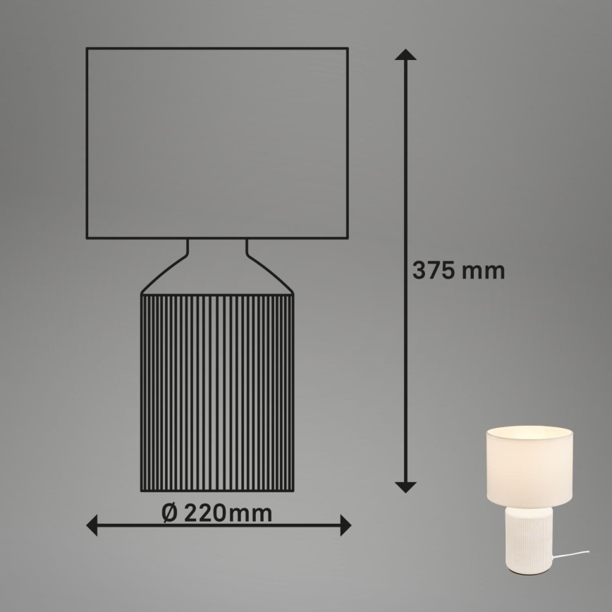 Brilo - Настольная лампа INO 1xE14/10W/230V белая