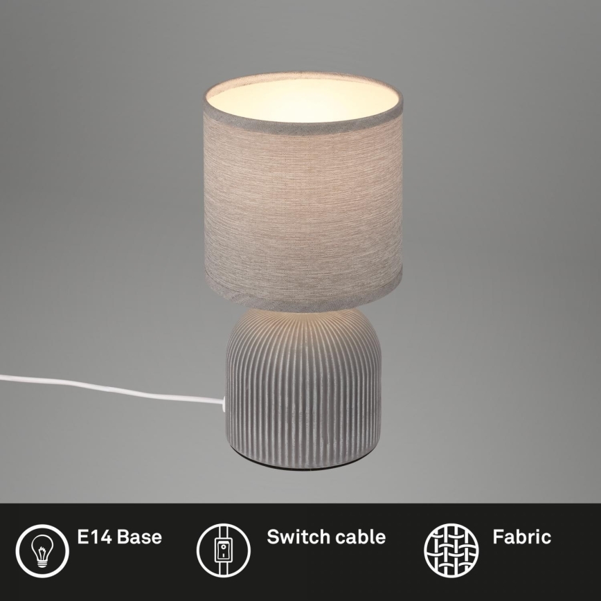 Brilo - Настольная лампа INO 1xE14/10W/230V серая